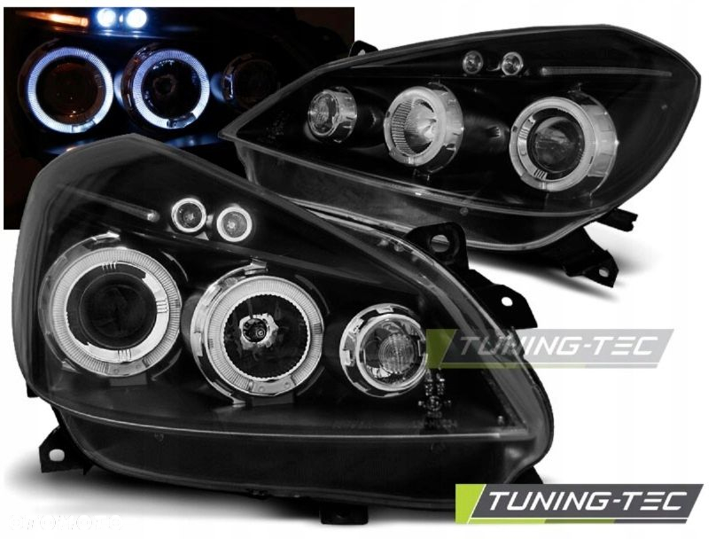 Reflektor Lampy kpl Ringi Angel Eyes Led Tuning Renault Clio III 3 2005-09 - 3