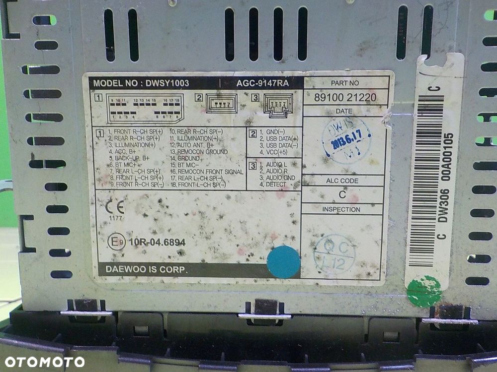 SSANGYONG RODIUS II TURISMO 2.0 B 13r radio CD 8910021220 - 5