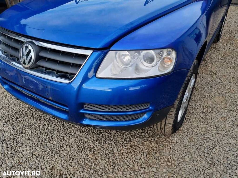 Bara fata Volkswagen Touareg 7L 2003 - 2006 ALBASTRU (1127) model fara spalatoare far - 3