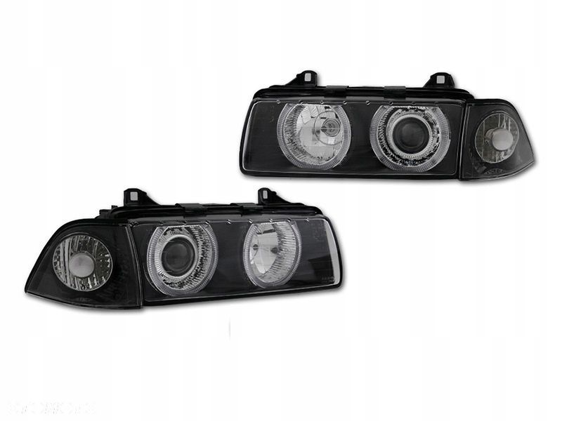 Reflektory Lampy kierunkowskazy kpl Czarne Balck Bmw 3 e36 Coupe Cabrio 90- - 5