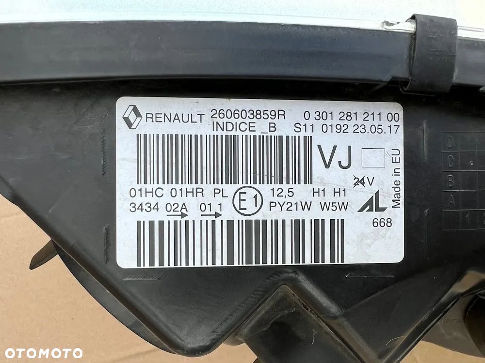 Renault Captur 13->17 PRZEDNIA LAMPA LEWA przód EUROPA 260603859R IGŁA! ORYGINAŁ - 2