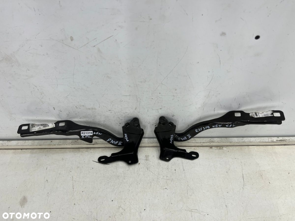 Zawias maski Peugeot 308 II T9 13-21r. NOWE zawiasy pokrywy silnika lewy prawy komplet 9677784980 - 2