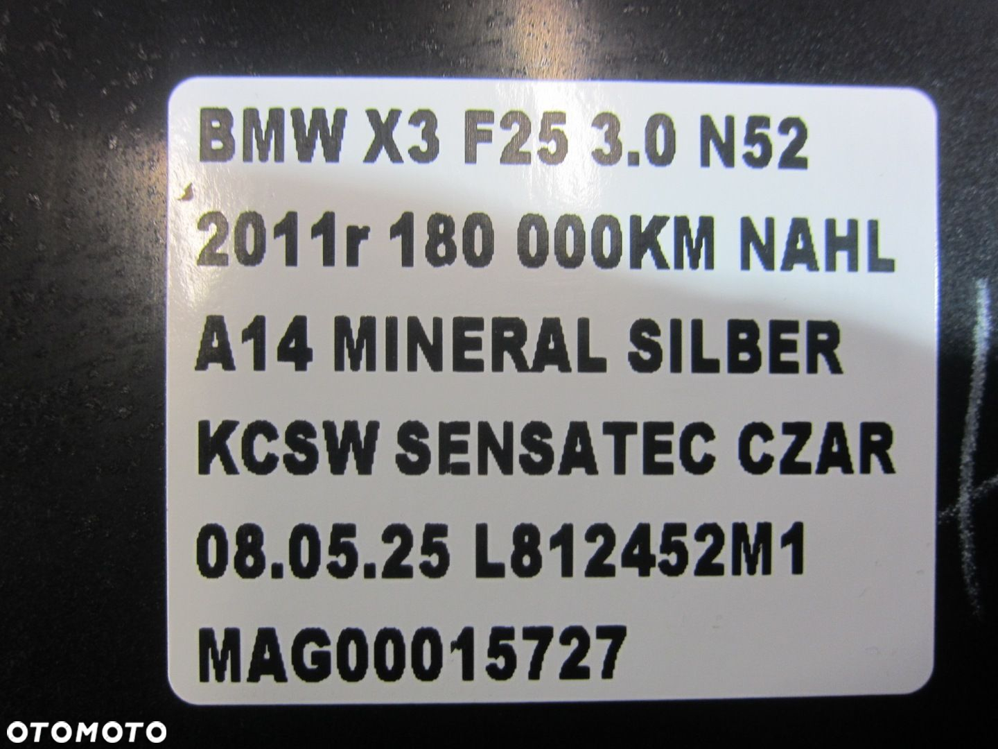 BMW X3 F25 X4 F26 UCHWYT DO NAPOJÓW CUP HOLDER 9184496 51169184496 ŁADNY - 9