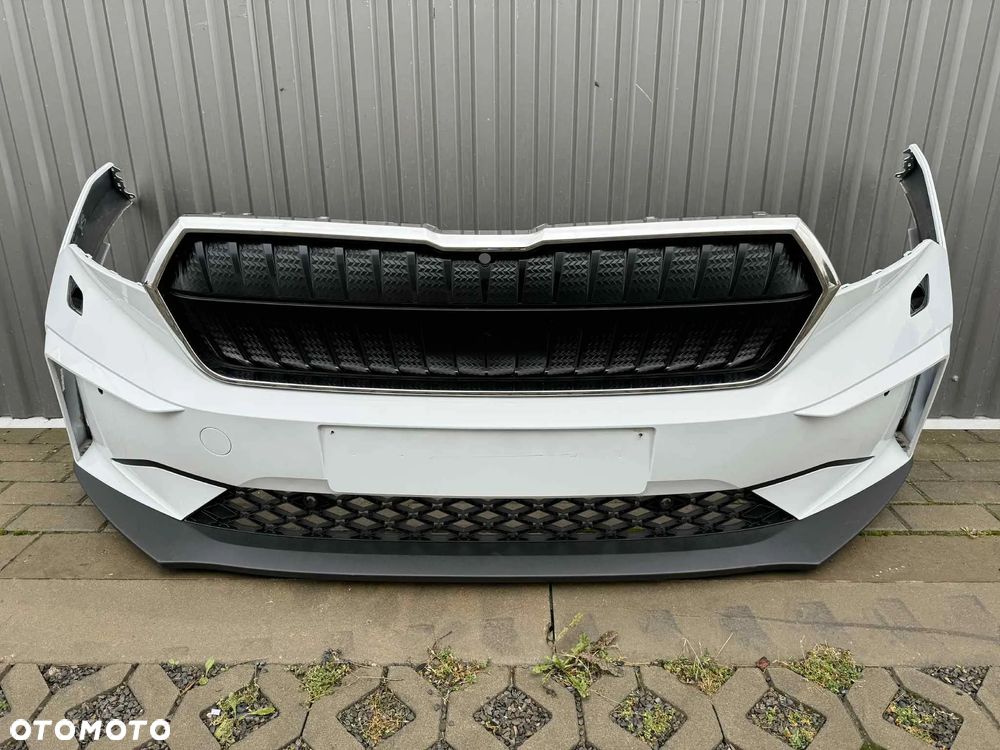Skoda Enyaq Zderzak Przód przedni komplet Grill spryski 4xPDC LS9R 2020-25r - 1