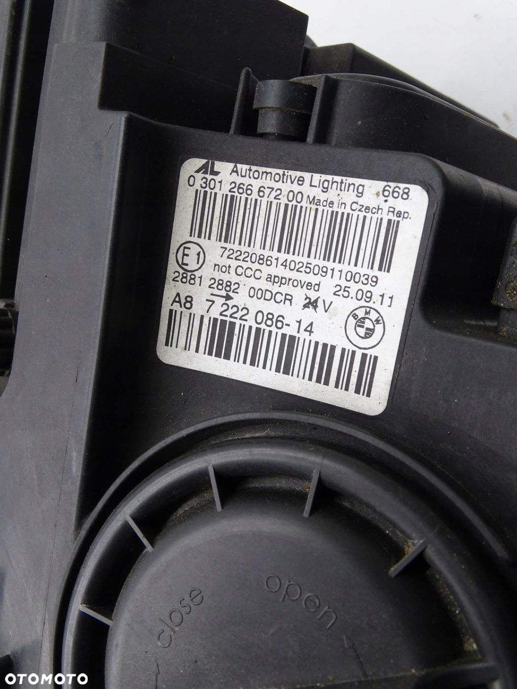 LAMPA BI-XENON PRAWY PRZÓD PARAWA PRZEDNIA BMW 6 F13 7222086 - 6