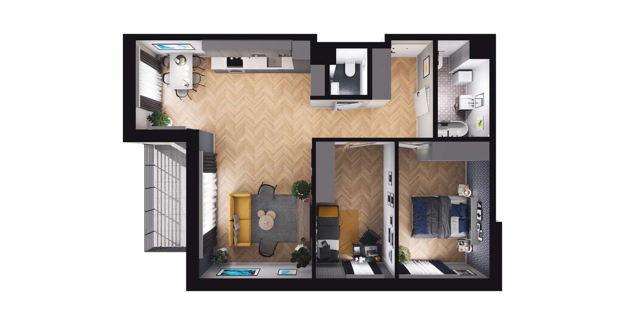 3-pokojowe mieszkanie 70m2 + balkon Bez Prowizji - Pełny obrazek: 2/23