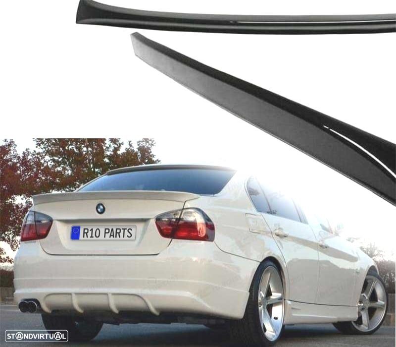 AILERON LIP SPOILER TRASEIRO BMW E90 05-12 LOOK M PRETO BRILHO - 1
