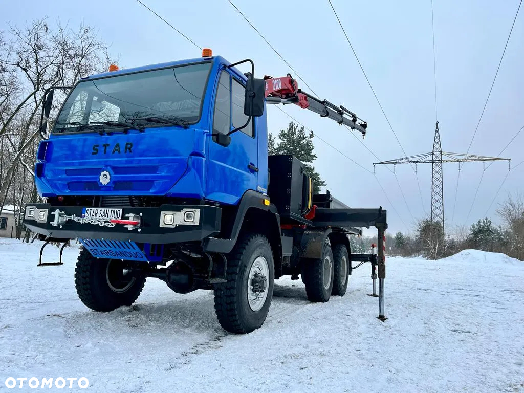 Star MAN 266 6x6 HDS DŹWIG ŻURAW HMF 2220 K5 ENERGETYKA 8 TON bez Gwarancdji KOSZ - 2