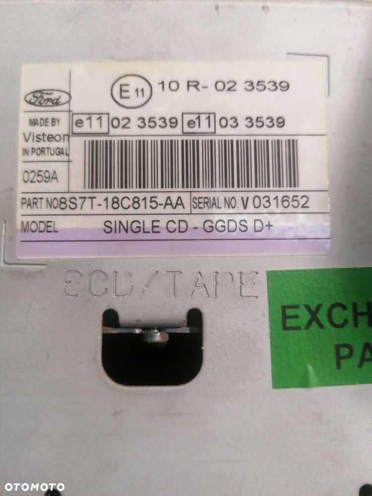 panel radio cd ford mondeo mk4 8s7t-18c815-aa - 4