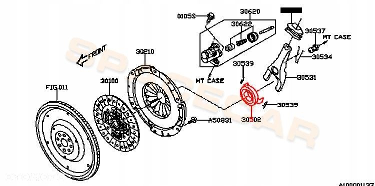 SUBARU ŁOŻYSKO OPOROWE SPRZĘGŁA KOŁO DWUMASOWE NOWE ORYGINAŁ 30502AA141 - 4