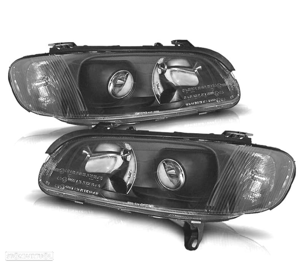 FARÓIS FRONTAIS PARA OPEL OMEGA B 94-99. FUNDO PRETO