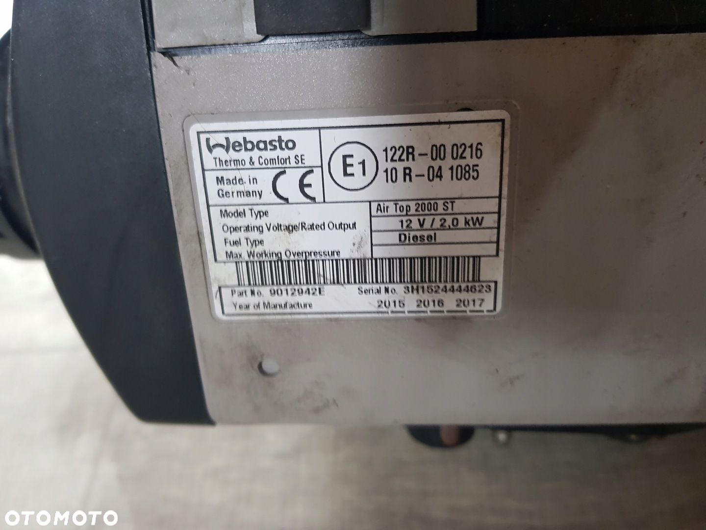Webasto Air Top 2000 ST 2,0 kW Master III Movano - 3