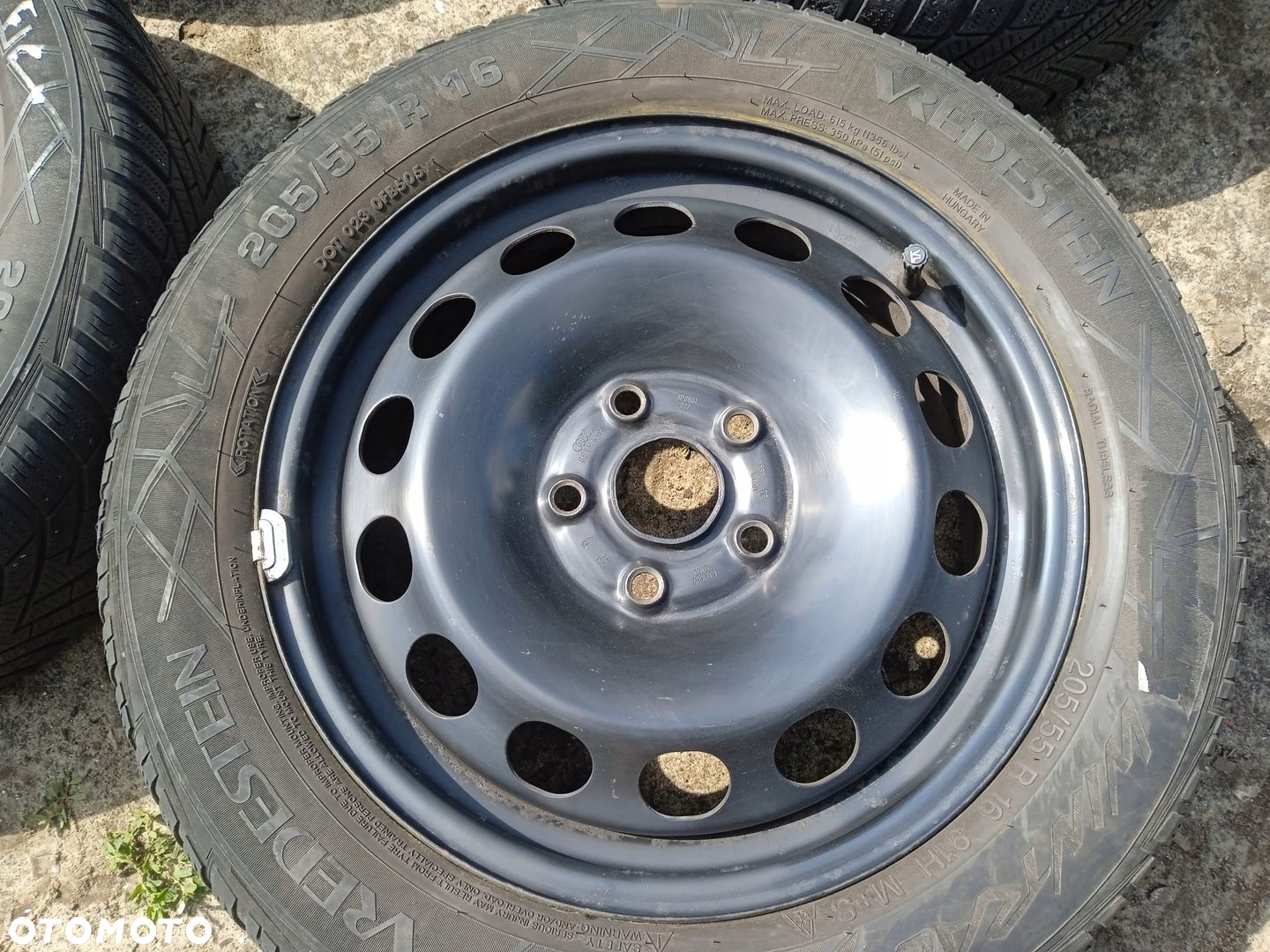 koła zimowe Felgi stalowe 5x112 Audi A3 8P Opony 205/55 R16 - 3
