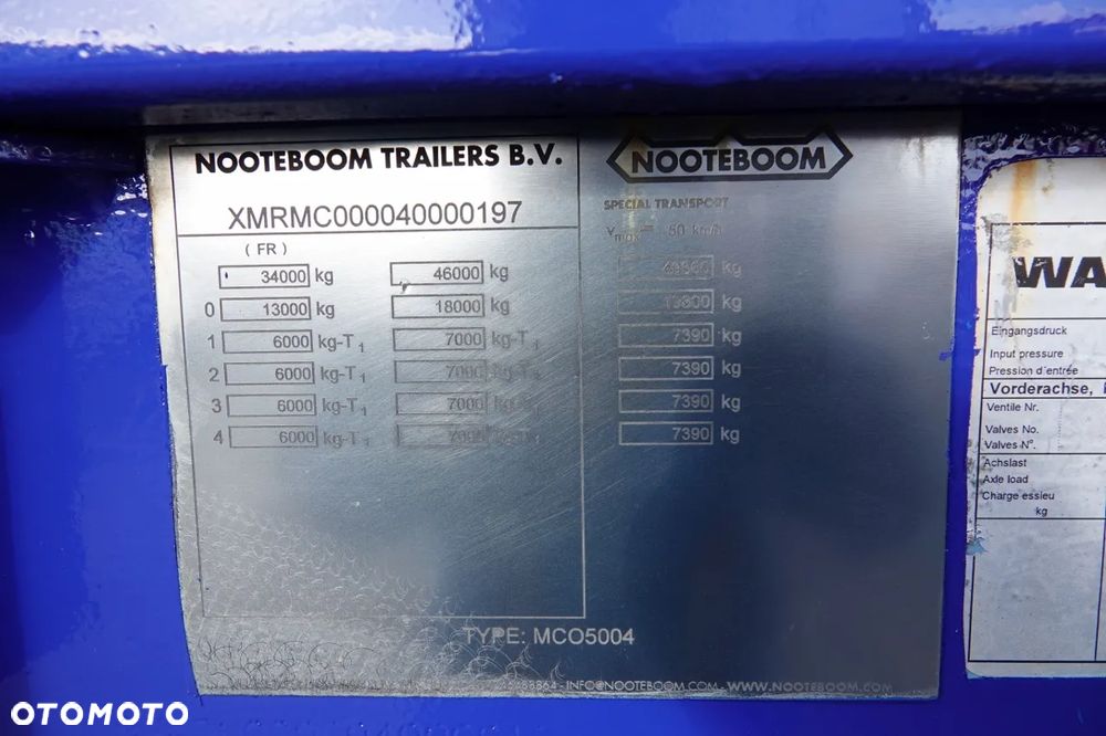 Nooteboom NISKOPODWOZIE / ROZCIĄGANA / 4 OSIOWA / OSIE SKRĘTNE / SAF - 27