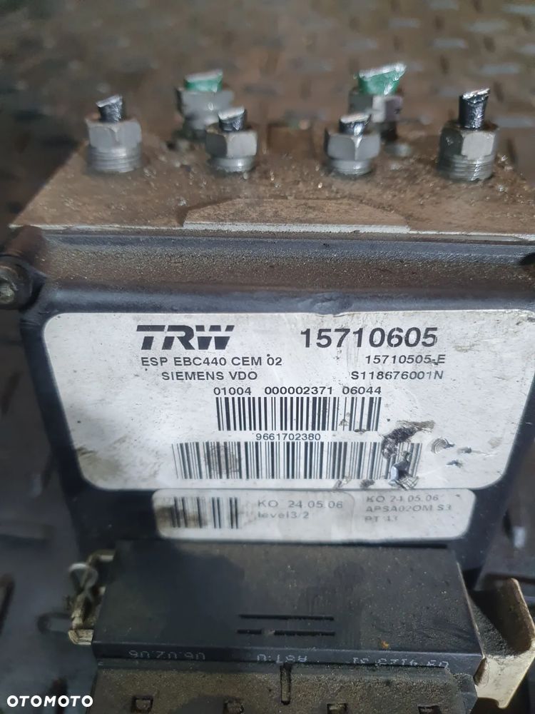 PEUGEOT 407  POMPA ABS 15710605 9661702380   + WTYCZKA INSTALACJA - 2