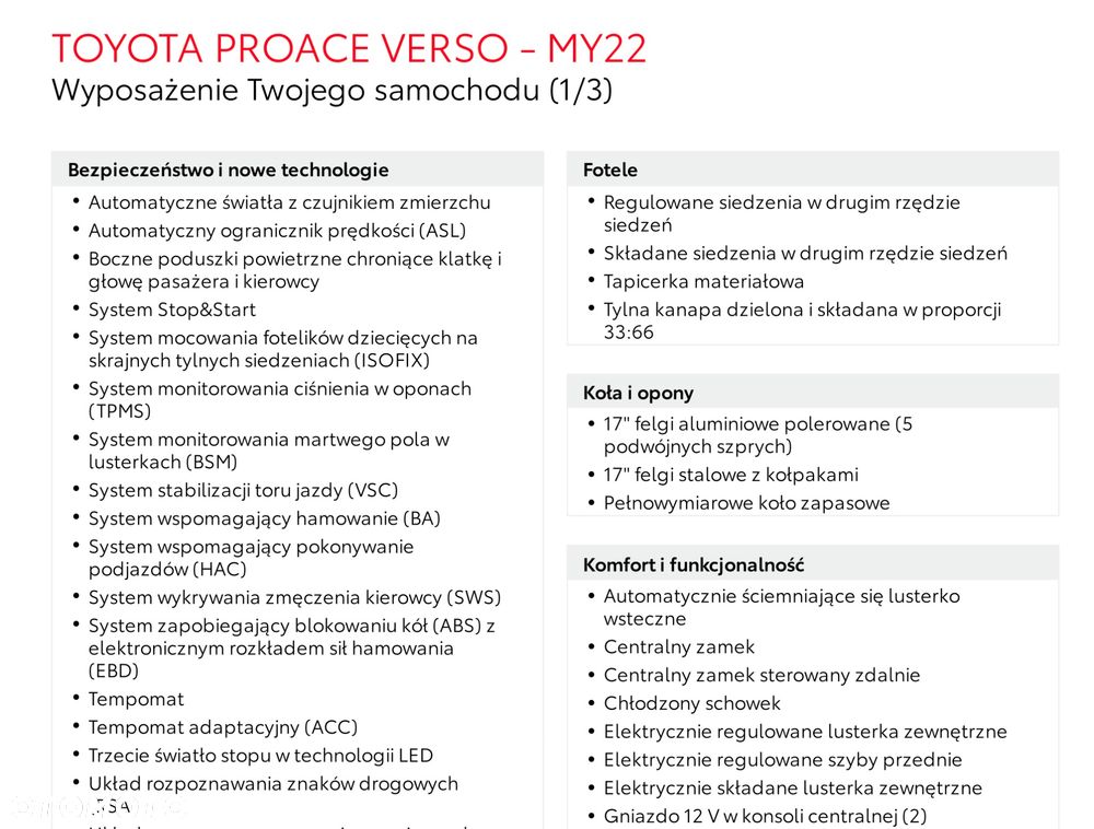 Toyota ProAce Kombi D-4D Medium 2,8t - 6