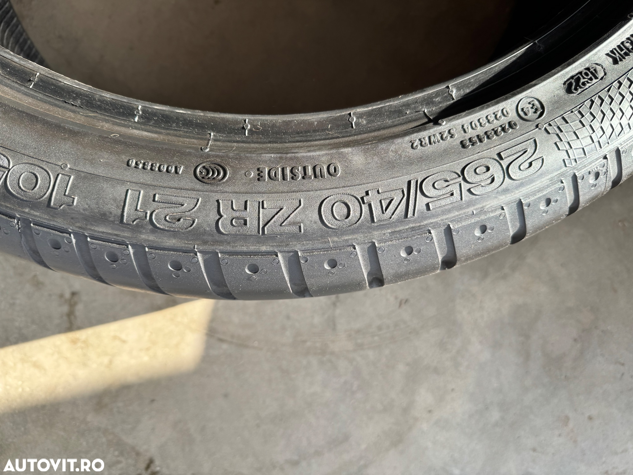 Vând 2 anvelope 265/40/21 continental de vară ca noi - 6