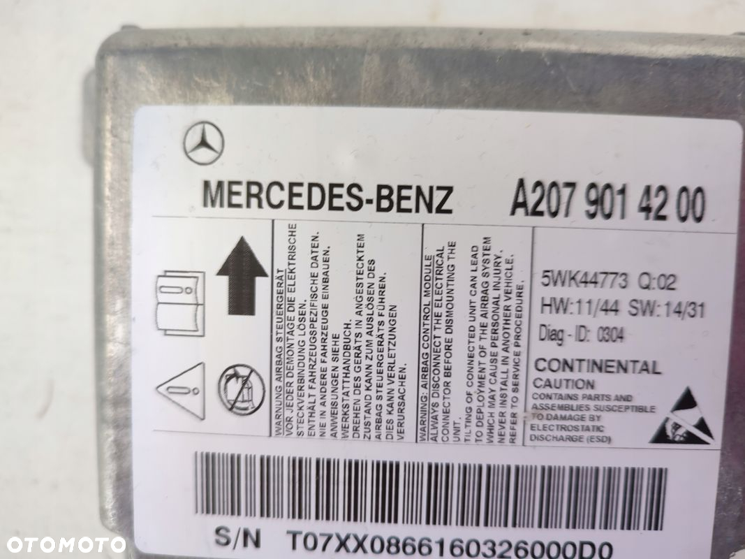 Moduł AIRBAG MERCEDES W207 LIFT A2079014200 ORYGINAŁ EUROPA - 3