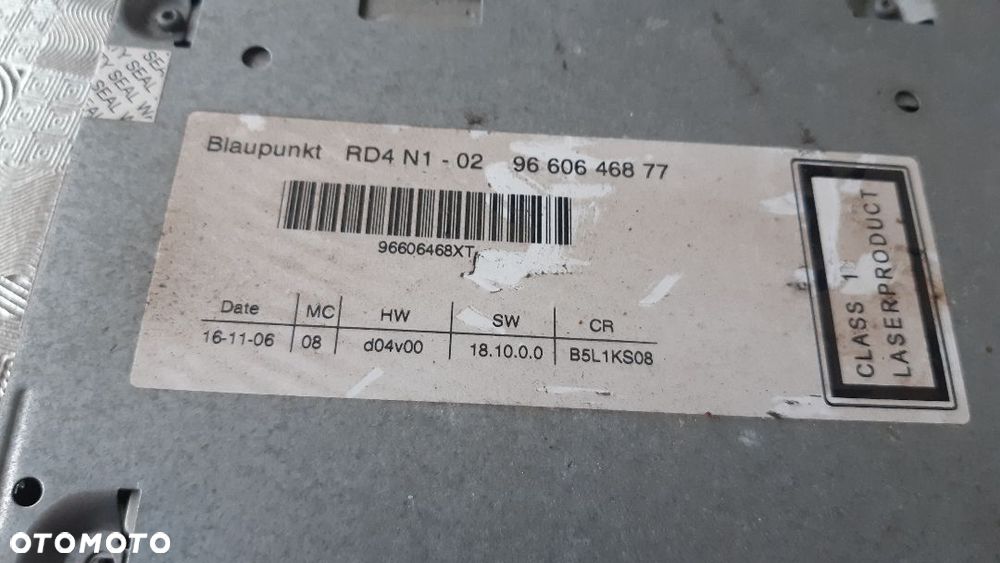 PEUGEOT CITROEN radio 9660646877 - 2