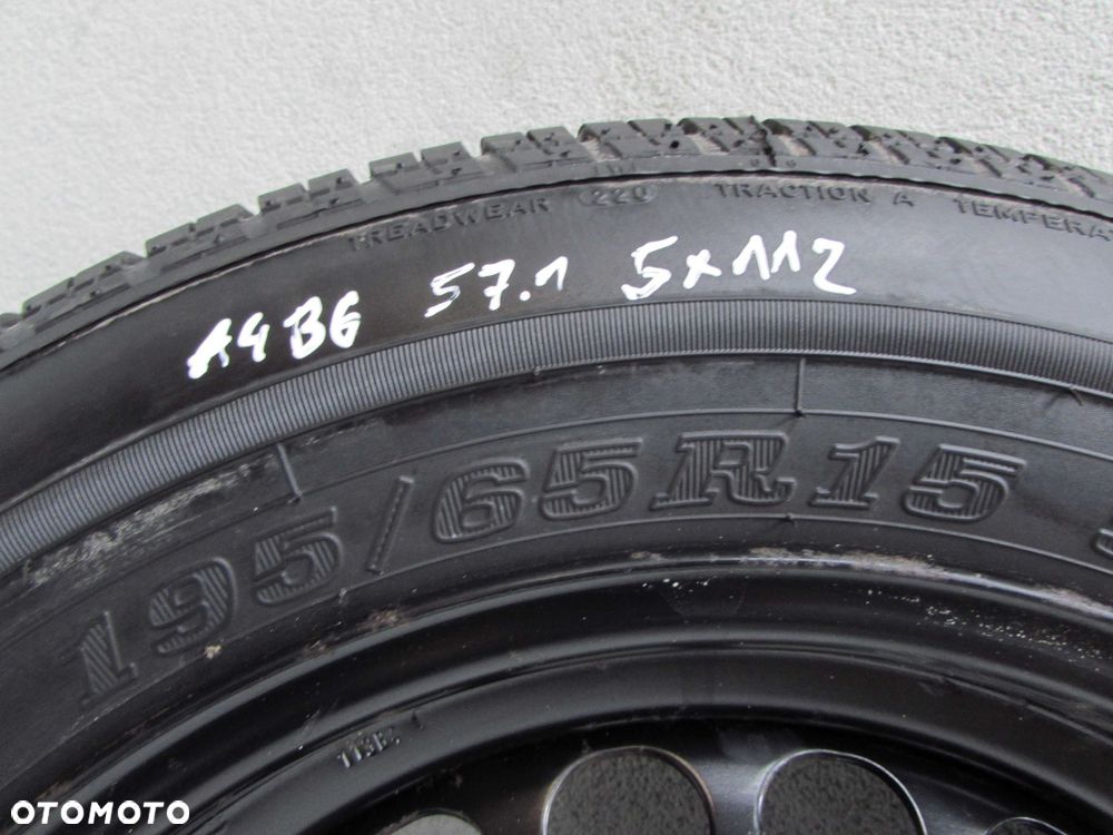 VW AUDI 5x112 15'' KOLO DOJAZDOWE ZAPAS 195/65/15 57,1 - 4