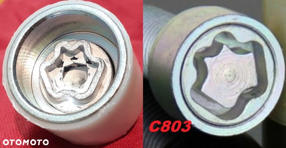 Nasadka zabezpieczająca Nakładka Adapter Złodziejka Do Śrub Audi (koniczynka) - 3