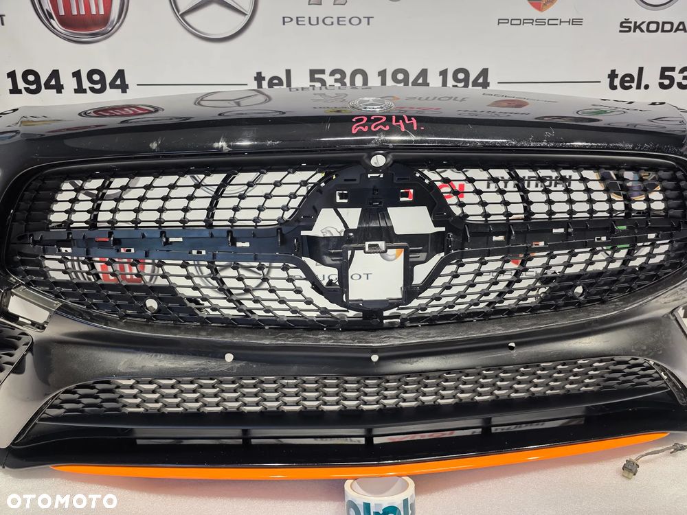 MERCEDES CLA W118 AMG 19- ZDERZAK PRZEDNI PRZÓD NA 6xPDC + ATRAPA + KRATKI + ŚLIZGI + WZMOCNIENIE + INSTALACJA ELEKTRYCZNA + BOCZNE ŚLIZGI WEWNĘTRZNE NR A118853901 + A1778859100 + A1185409413 NR AUKCJI NZ2244 - 14
