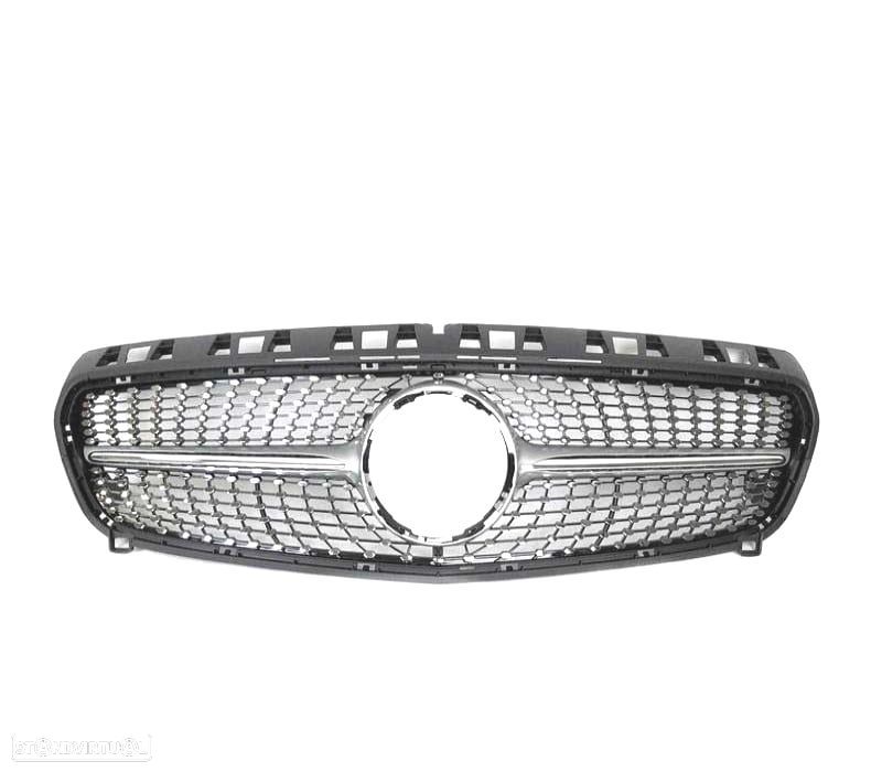 GRELHA FRONTAL MERCEDES CLASE A W176 12-15 CROMADO LOOK DIAMOND - 3