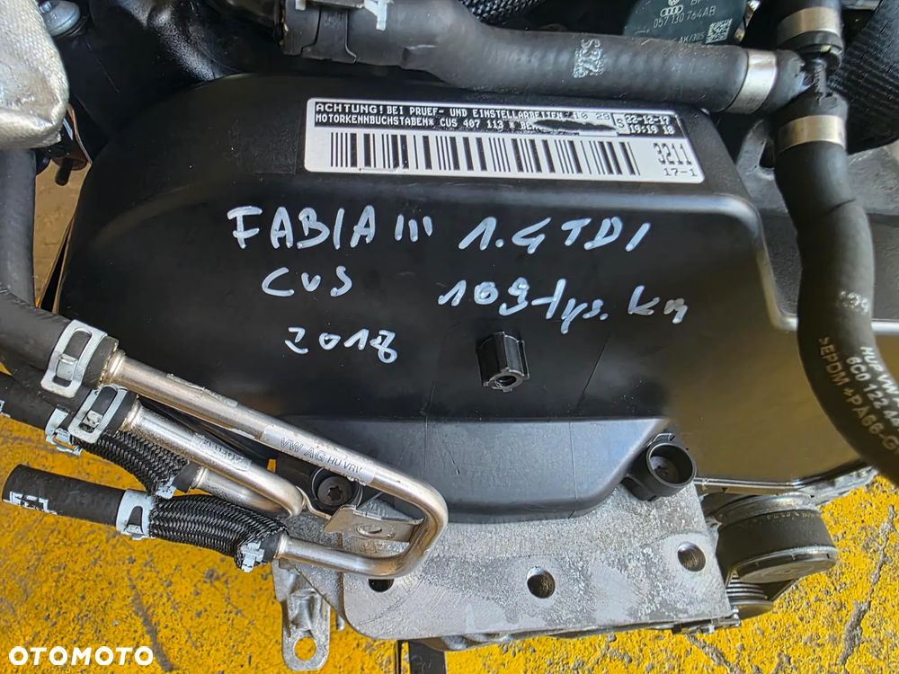 Silnik VW Skoda Seat 1.4TDI CUS 2018 Kompletny z osprzętem - 9