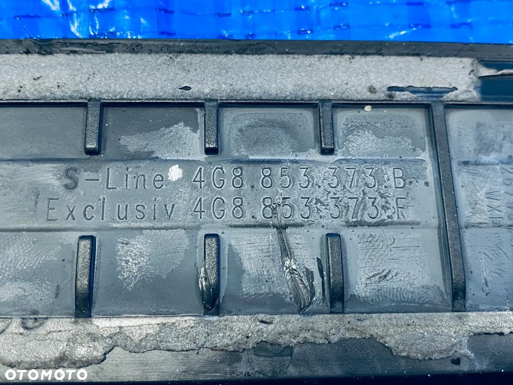 LISTWY PRÓG NAKŁADKI PROGOWE S-LINE PROGU LEWA PRAWA PRZÓD PRZEDNIE TYŁ TYLNE AUDI A7C7 S-LINE 13R ; 4G8853376A 4G8853375B 4G8853374A 4G8853373B ORYGINAŁ - 10