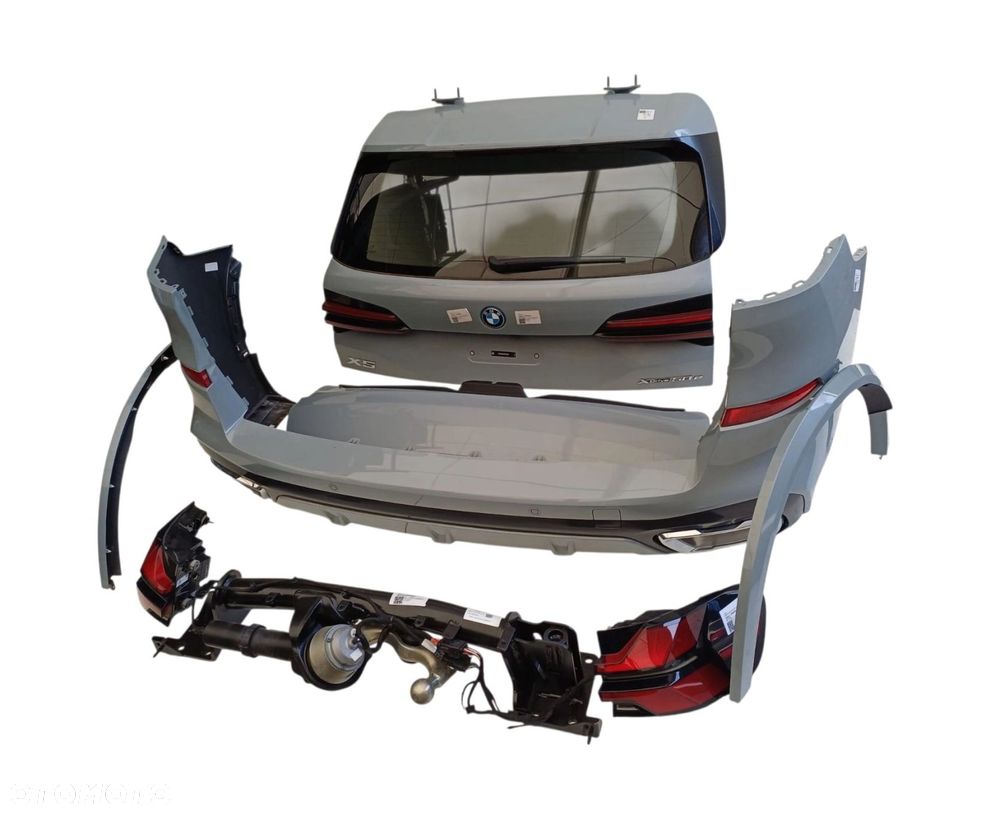 :BMW X5 G05 ZDERZAK KLAPY LAMPY LISTWY BŁONIKÓW HAK C4P Brooklyn Grau Metallic KOMPLET - 4
