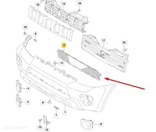 Atrapa Suzuki Jimny 3 III 12-17r. Lift grill przednia maskownica zderzaka nowa oryginalna 71718-57m0 - 1