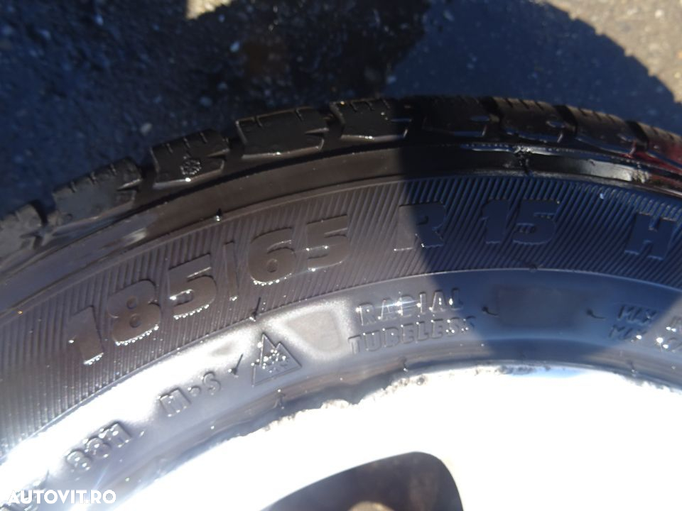 Vand Jante aliaj cu Cauciucuri M+S Opel Corsa D 185/65 R15 din 2007 cod: 24437244 - 5