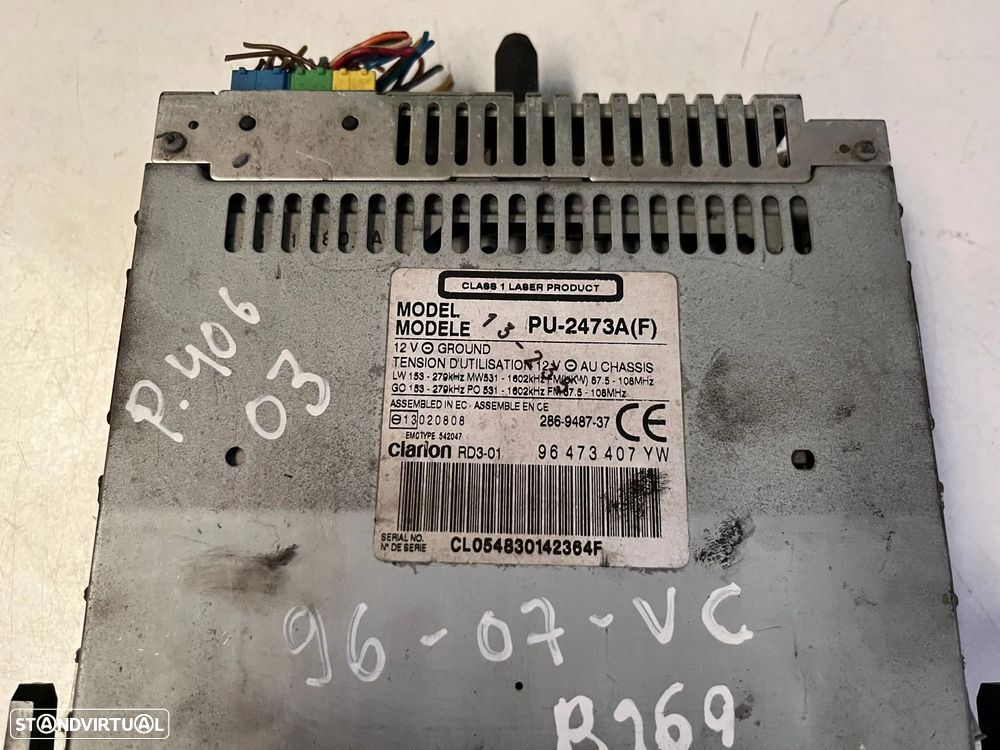 Peugeot 406 - AUTO RADIO - R169 - 3