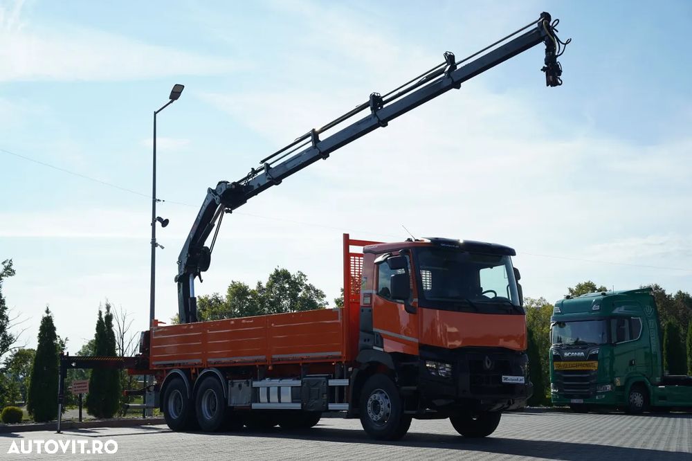 Renault C 430 / 6x4 / LIVRARE 6,8 M + HIAB 188 ES-4 HDS / EXTENSIE 12,5 M / RADIOCOMANDĂ / ROTATOARE - 7