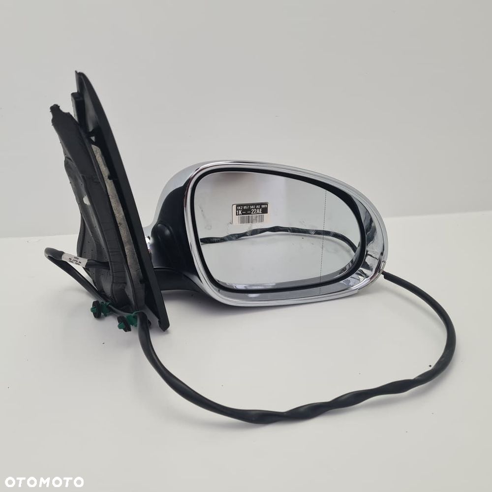 golf 5 lusterko prawe elektryczne chrom 7 pin - 1