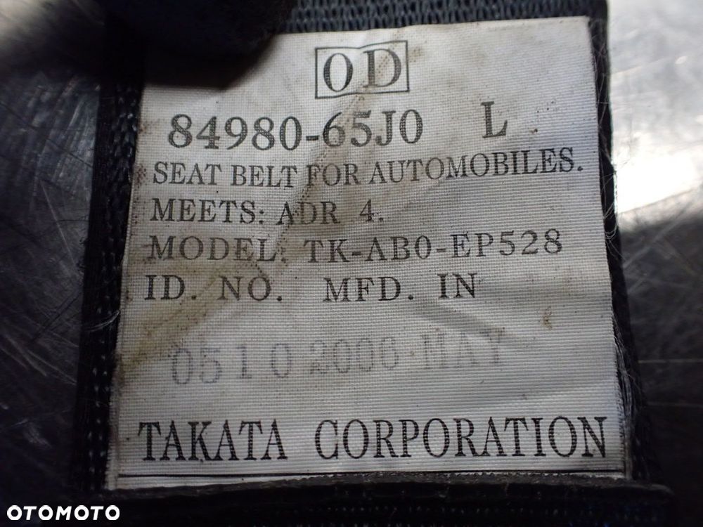 PAS LEWY TYLNY BEZPIECZEŃSTWA SUZUKI GRAND VITARA II 1.9 84980-65J0 - 4