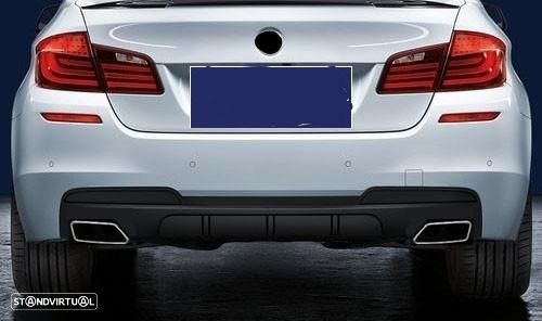 Difusor com Ponteiras Bmw Série 5 F10 F11 (2010 a 2017) Look 550D - 2