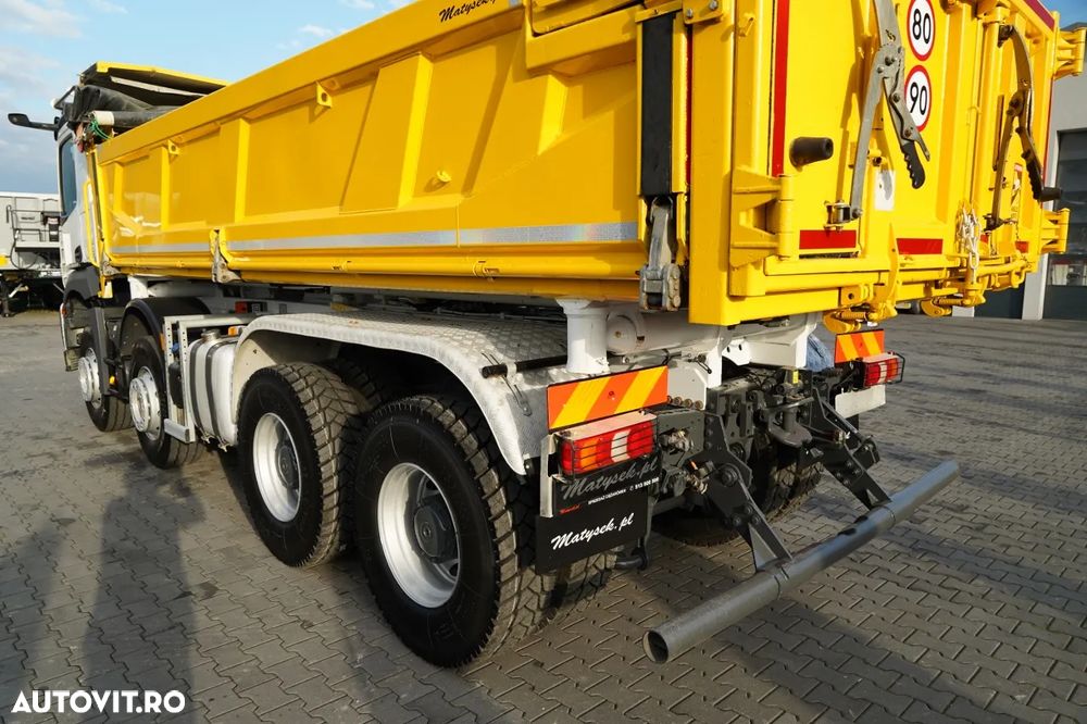 Mercedes-Benz AROCS 3243 / 8x4 / BASCULĂ DUBLU 6,2 M / HAYON HIDRODOXY / CLAPETĂ HIDRODOXY / AUTOMATĂ / ANVELOPE 100% / EURO 6 / 2021 - 19