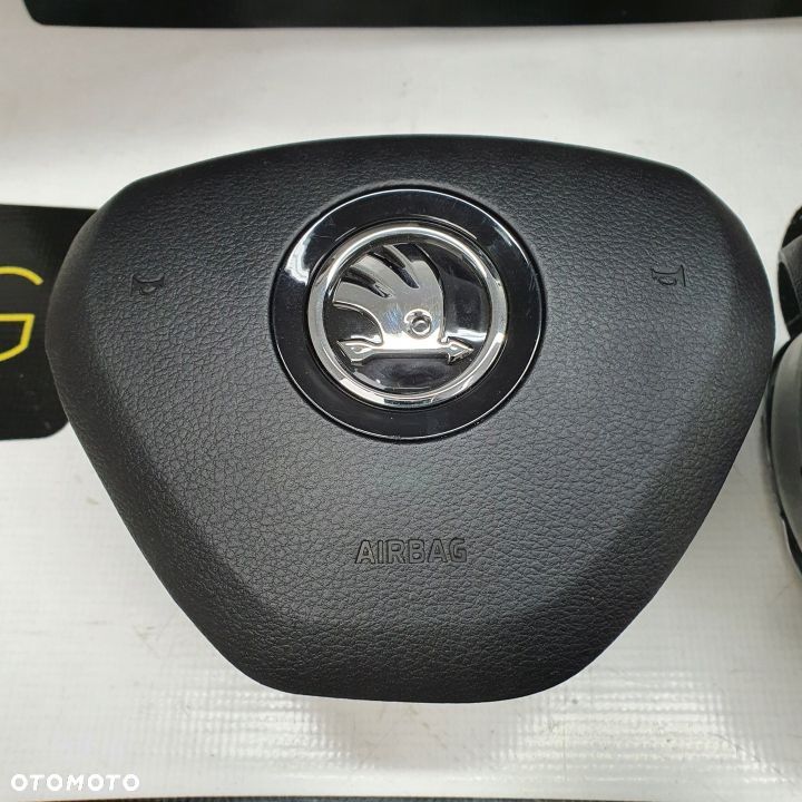 SKODA YETI DESKA ROZDZIELCZA KONSOLA KOKPIT PULPIT PODUSZKI AIRBAG AIR BAG PASY KIT SET - 7