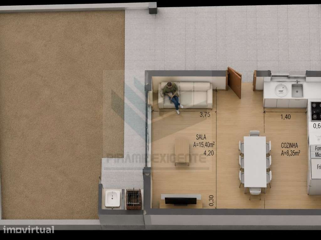 MORADIA Duplex, Quarto RC, Suíte e Amplo Terraço 22m2! - Grande imagem: 2/23
