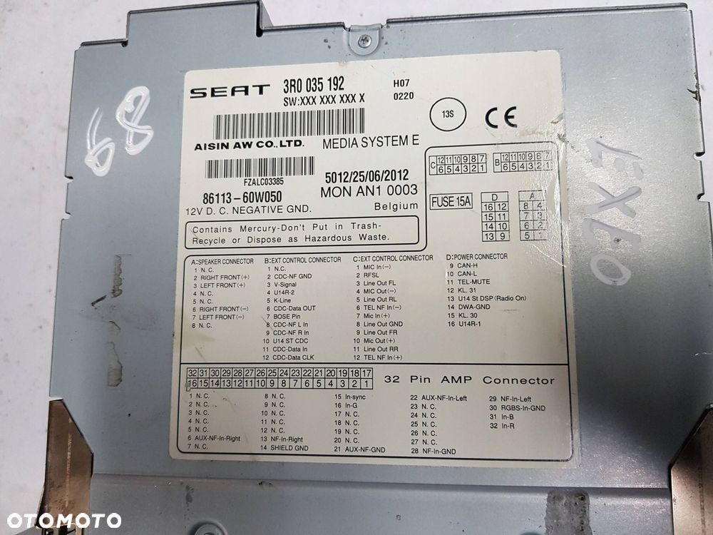 SEAT EXEO 09-13r NAWIGACJA RADIO NAVI 3R0035192 - 3
