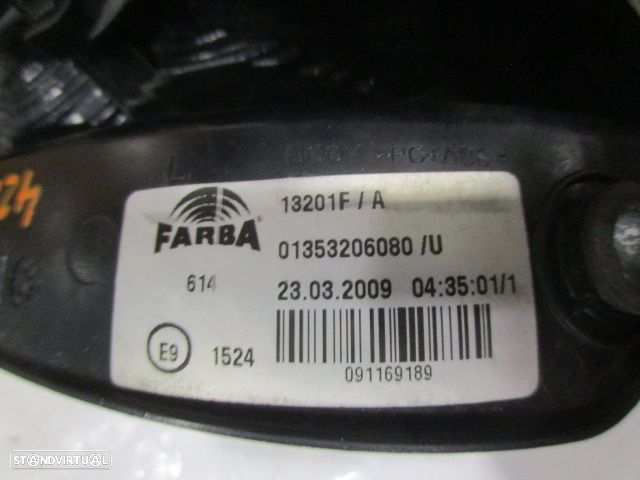 Farol Tras 01353206080 CITROEN NEMO 2009 1.4HDI 68CV 2P PRETO ESQ FARBA - 3