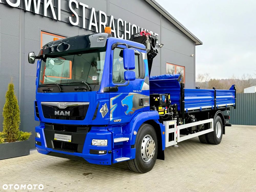 MAN MAN TGM TGL TGS 18.250 // E6 // wywrotka + HDS HMF z pilotem // 4x2 // budowlanka // kiper wywrot żuraw dzwig kran Crane - 8