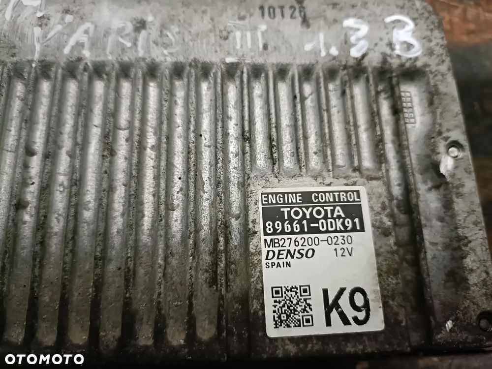 TOYOTA YARIS III 11-19 1,3 B sterownik komputer silnika DENSO 89661-0DK91 * - 3