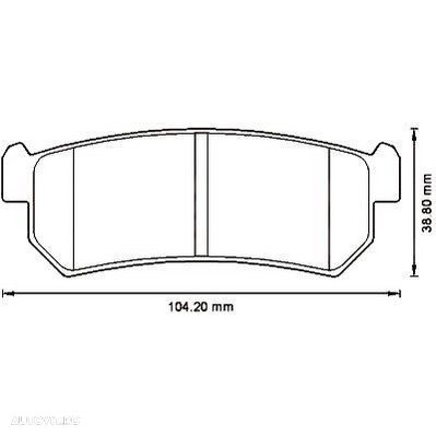 Placute frana spate Chevrolet Aveo Hatchback (T250, T255), 01.2007-, marca SRLine S70-1352 - 1
