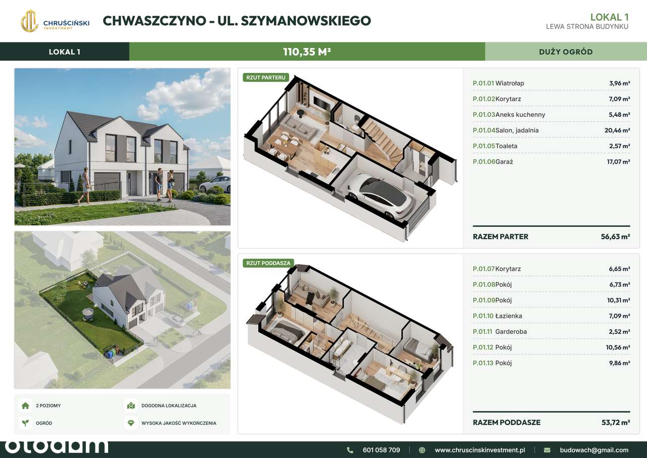 OSTATNI LOKAL Przedsprzedaż! Duża działka na willowym osiedlu. 5 Pokoi - Pełny obrazek: 5/7