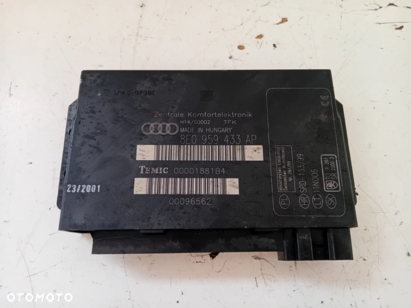 MODUŁ KOMFORTU AUDI A4 B6 8E0959433AP