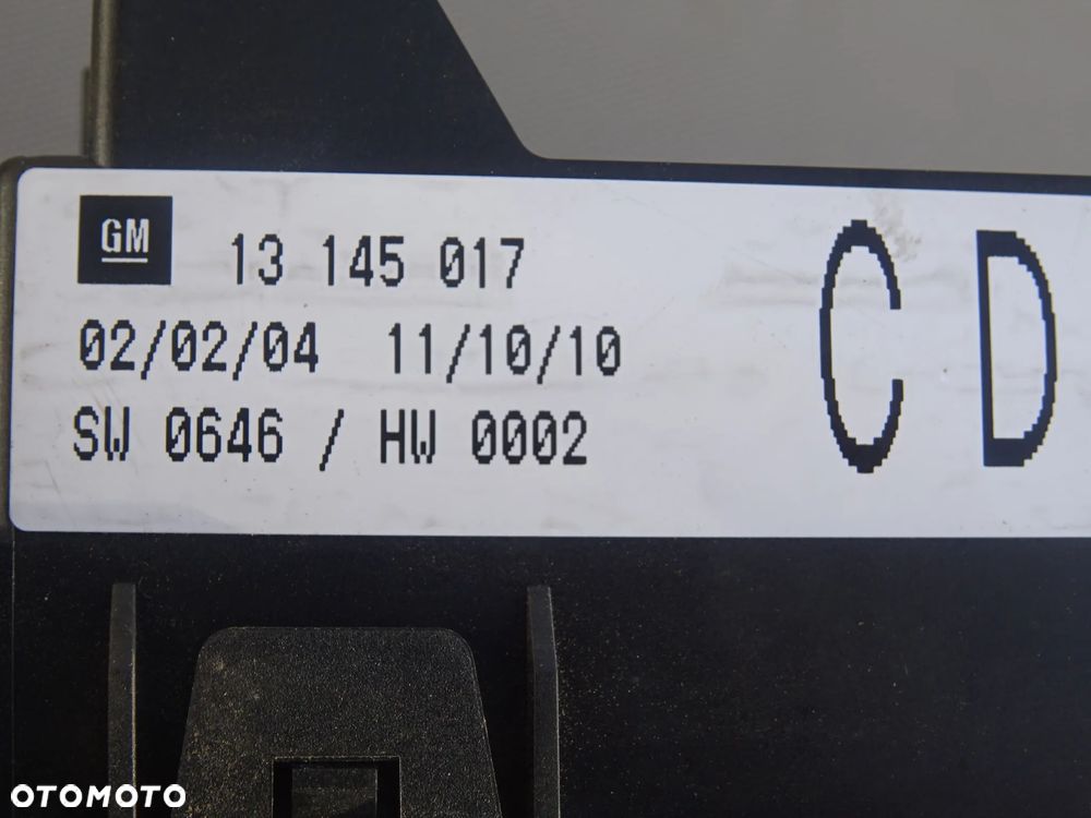 MODUŁ TYŁ NADWOZIA REC SKRZYNKA BEZPIECZNIKÓW OPEL ASTRA H ZAFIRA B CD + KOD PIN - 3