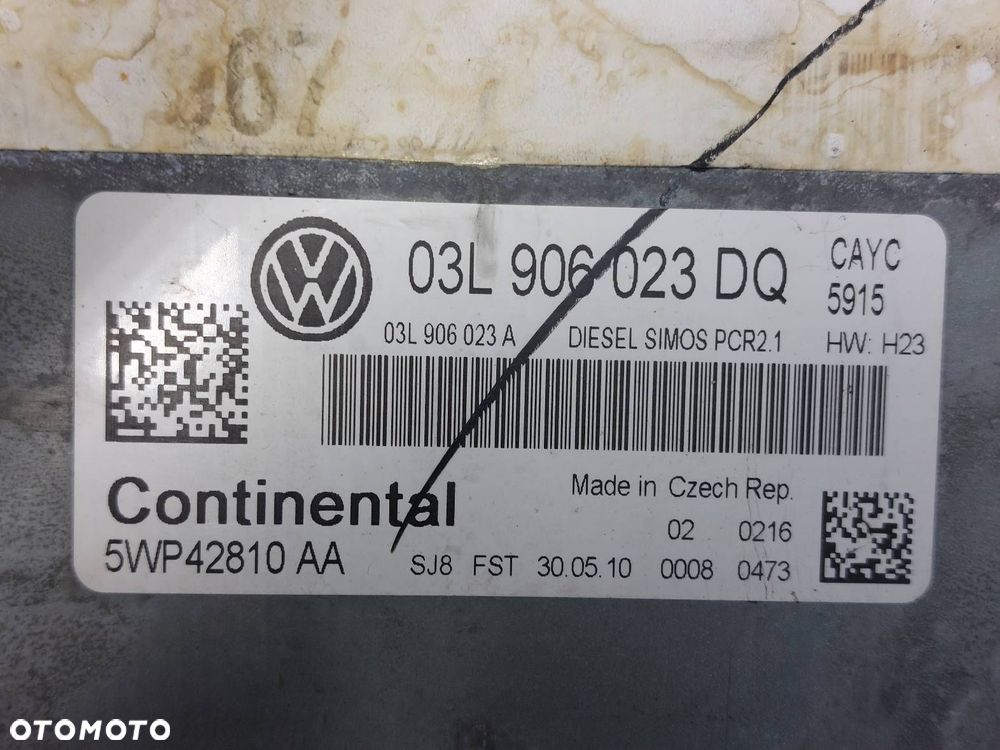 ZESTAW STARTOWY GOLF VI 1.6 TDI 03L906023DQ 5K0937084B 1K0905851B - 2