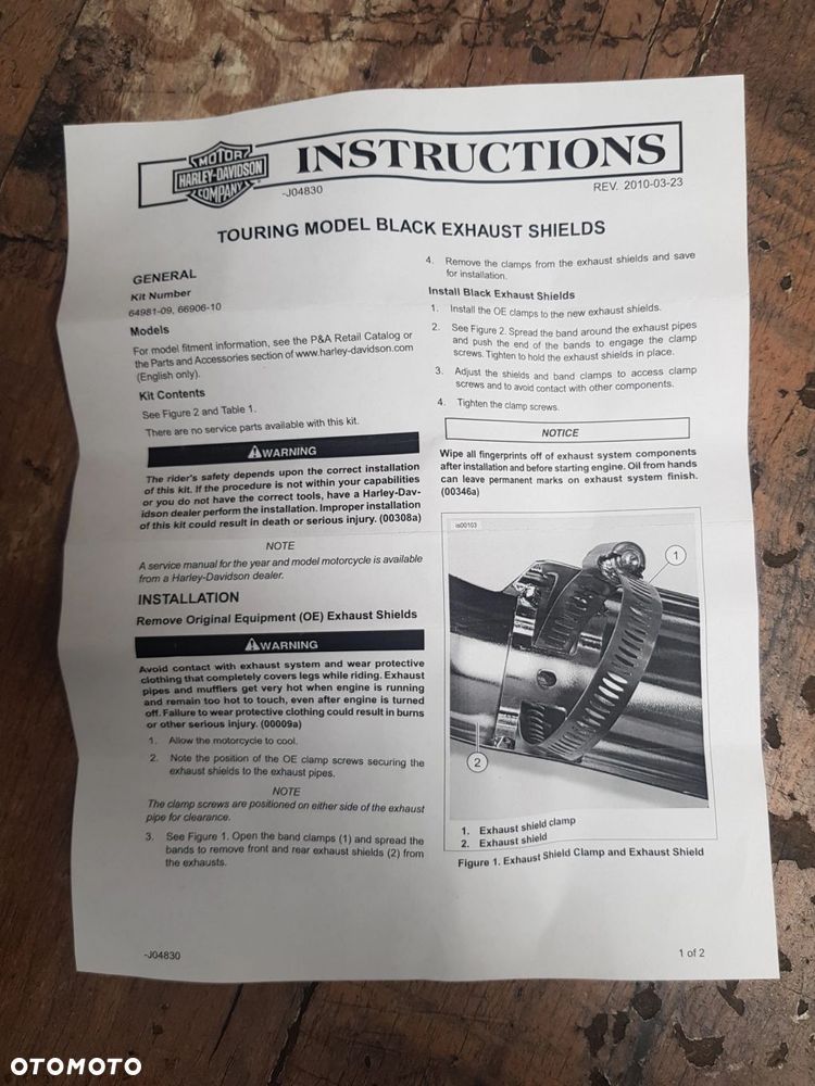 Zestaw osłon termicznych Screamin Eagle Harley Davidson Touring 66906-10 - 5